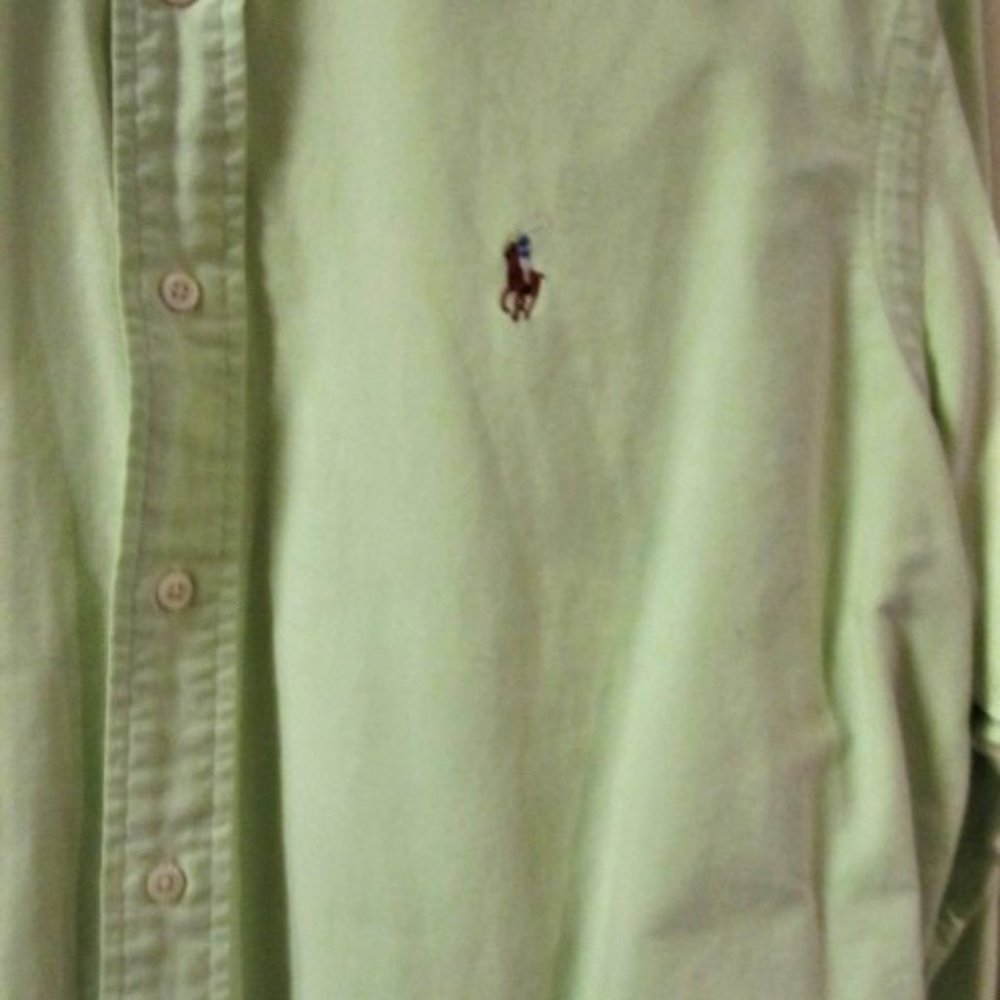 Ralph Lauren Mens Green B'Down Classic Fit Shirt